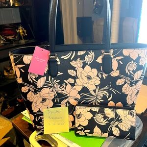 Brand new with tags Kate Spade Laurel Way Gardenia Medium Dally Tote & Wallet
